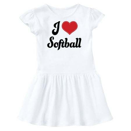 

Inktastic Softball Sports Gift for Girls Gift Toddler Girl Dress