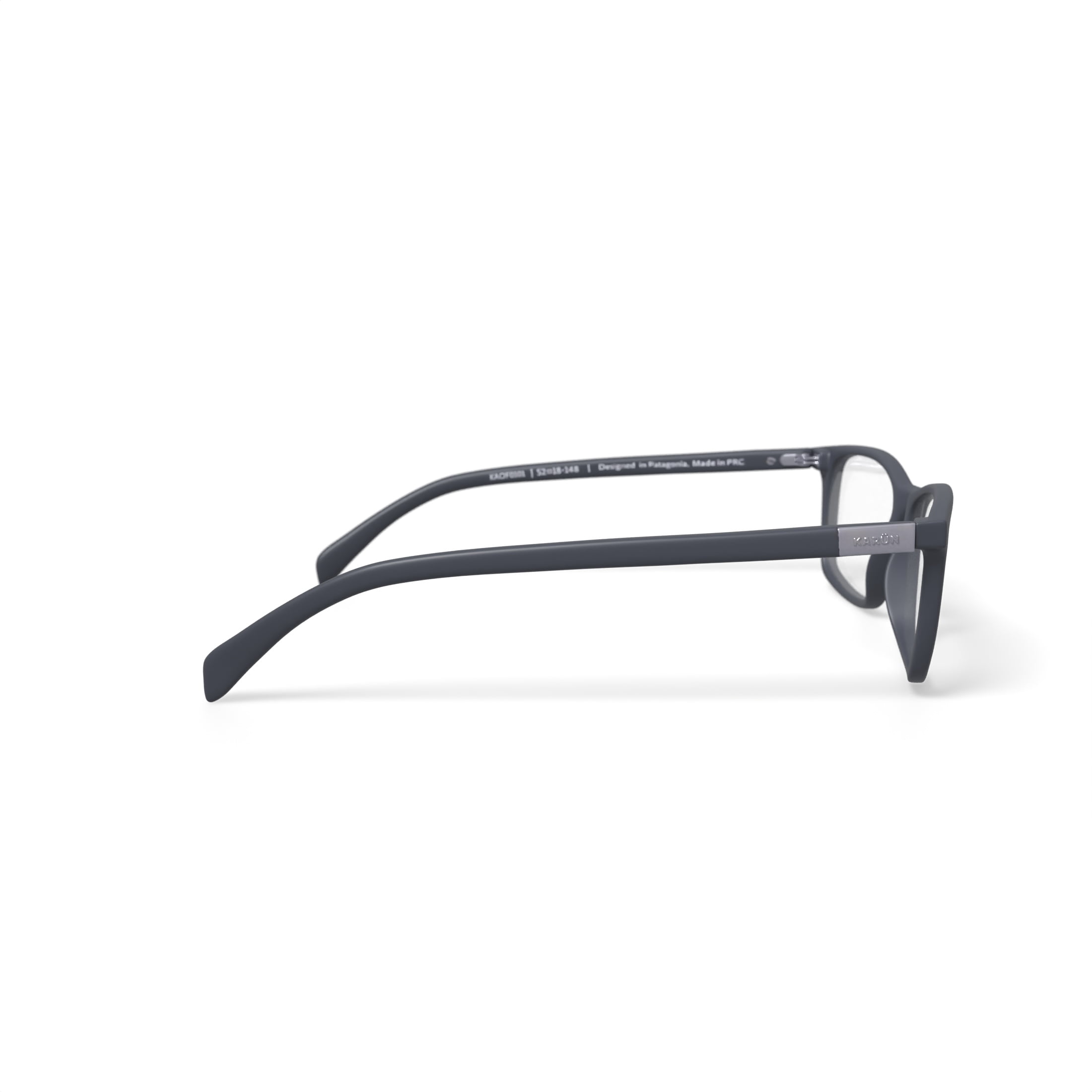 Karun Men's Corcovado Rectangular Prescription Eyeglasses with Case, Black