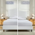 thumbnail image 5 of Miekor Hannah Upholstered Wingback Bed Size King / Tall 54" Headboard Upholstered King Bed / Premium Cream White Chenille / Minimalist Designs / No Box Spring Needed / Easy Assembly / King 5519, 5 of 16
