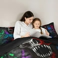 thumbnail image 5 of jejeloiu Kids Gamepad Full Comforter Set,Gamer Spooky Skull,Ultra Soft Reversible Decor,3-Piece, 5 of 8