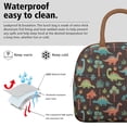 thumbnail image 3 of Womens DarkBrown Cartoon Dinosaurs Forest Pattern Lunch Box for Work,Insulated Lunch Bag for Women,Loncheras Para Mujer,Leakproof Adult Lunch Bag for Work,Beach,Travel,Picnic,Camping, 3 of 7