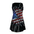 thumbnail image 4 of USSUMA Sundresses for Women 4th of July Sleeveless Casual Dresses for Women Independence Day Tshirt Swing Midi Dresses Women Summer Round Neck Beach Dresses Wedding Guest, 4 of 4