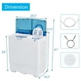 thumbnail image 2 of Gymax Portable Semi-automatic Washing Machine 26 lbs Twin Tub Laundry Washer Blue, 2 of 10