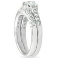 thumbnail image 5 of Pompeii 1 1/2 ct 3-Stone Diamond Engagement Ring Matching Wedding Band Set White Gold, 5 of 5