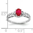 thumbnail image 2 of Primal Gold 14 Karat White Gold 6x4mm Oval Ruby and Diamond Ring, 2 of 4