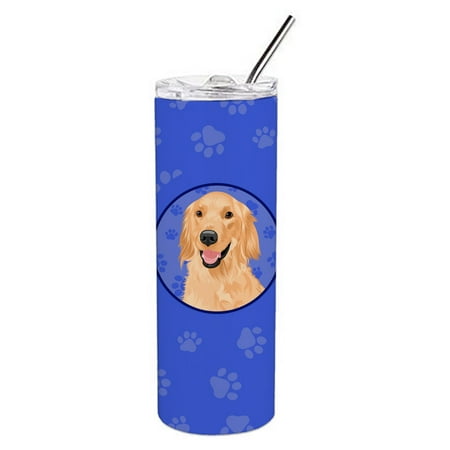 

Caroline s Treasures WDK1105TBL20 Golden Retriever Gold Design1 Stainless Steel 20 oz Skinny Tumbler Blue 20 oz