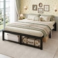 thumbnail image 3 of Einfach 14" Queen Bed Frame, Metal Platform Bed with Ample Under-Bed Storage Space, Upgraded Frame Structure, 3500 LBS Capacity, Black, 3 of 10