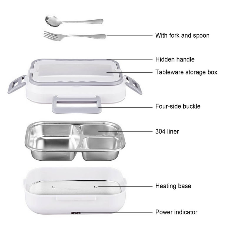 DTBPRQ Bento Box Portable Insulated Lunch Container,304 Stainless