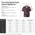 thumbnail image 7 of Xecao offers the Dancing Skeletons Floral Garden for Men's Casual Short-sleeved Shirt, a button-up collared shirt with a pocket, perfect for beach vacations and yacht travel in the 4X-Large size., 7 of 7