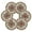 Holly Leaves Wreath, variant on 6 Pcs Drink Coasters with Holder 3.94in Woven Coasters for Drinks Gold Floral Wreath Coaster Set for Protection Table
