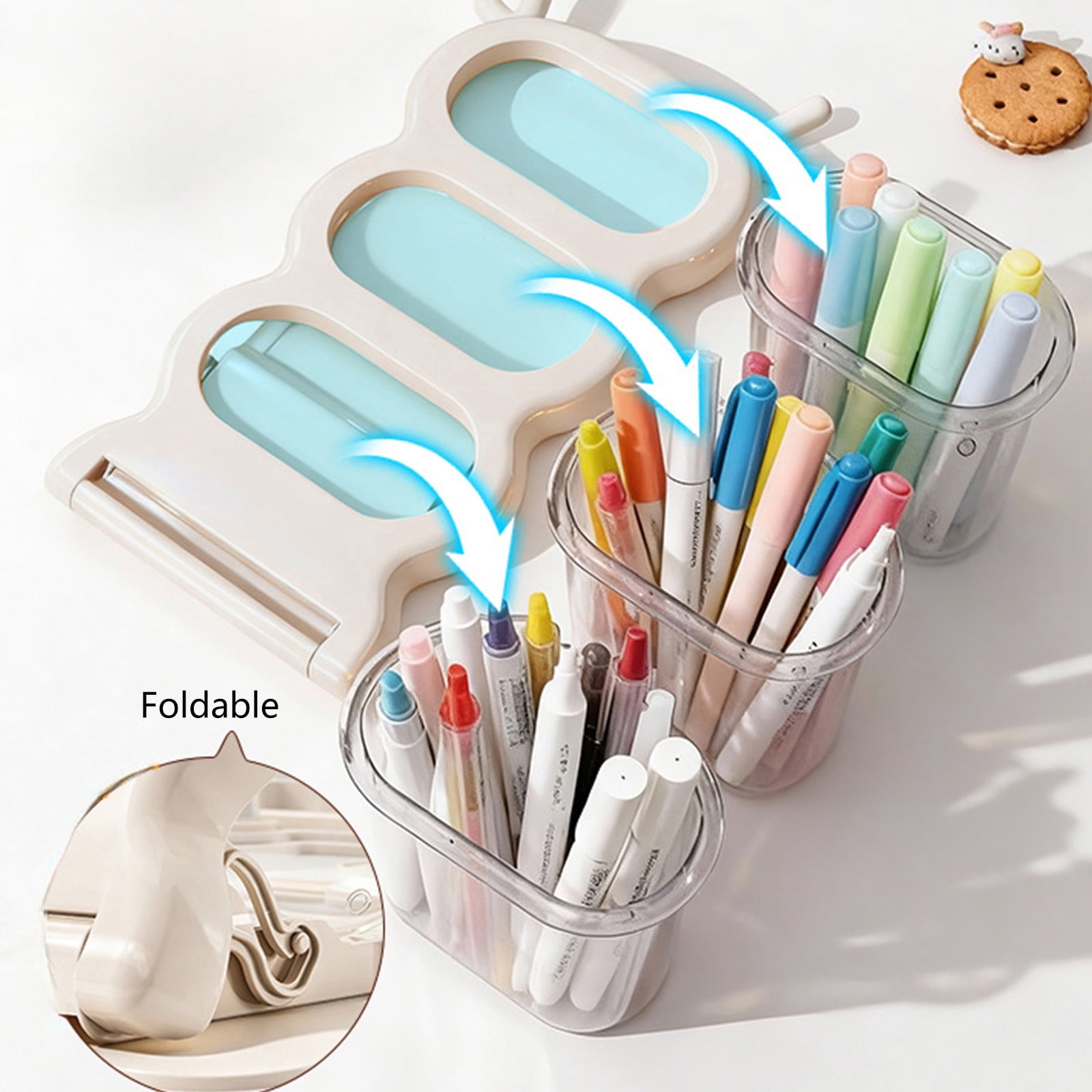 Angled Desktop Storage Box, Multi-Functional Organizer for Stationery, Desk Accessories, Space-Saving Storage Solution, Office & Home Desk Organization, Desk Supplies Holder