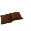 Set of 2, 14"x14" Square Chocolate Cotton Twill Pillow
