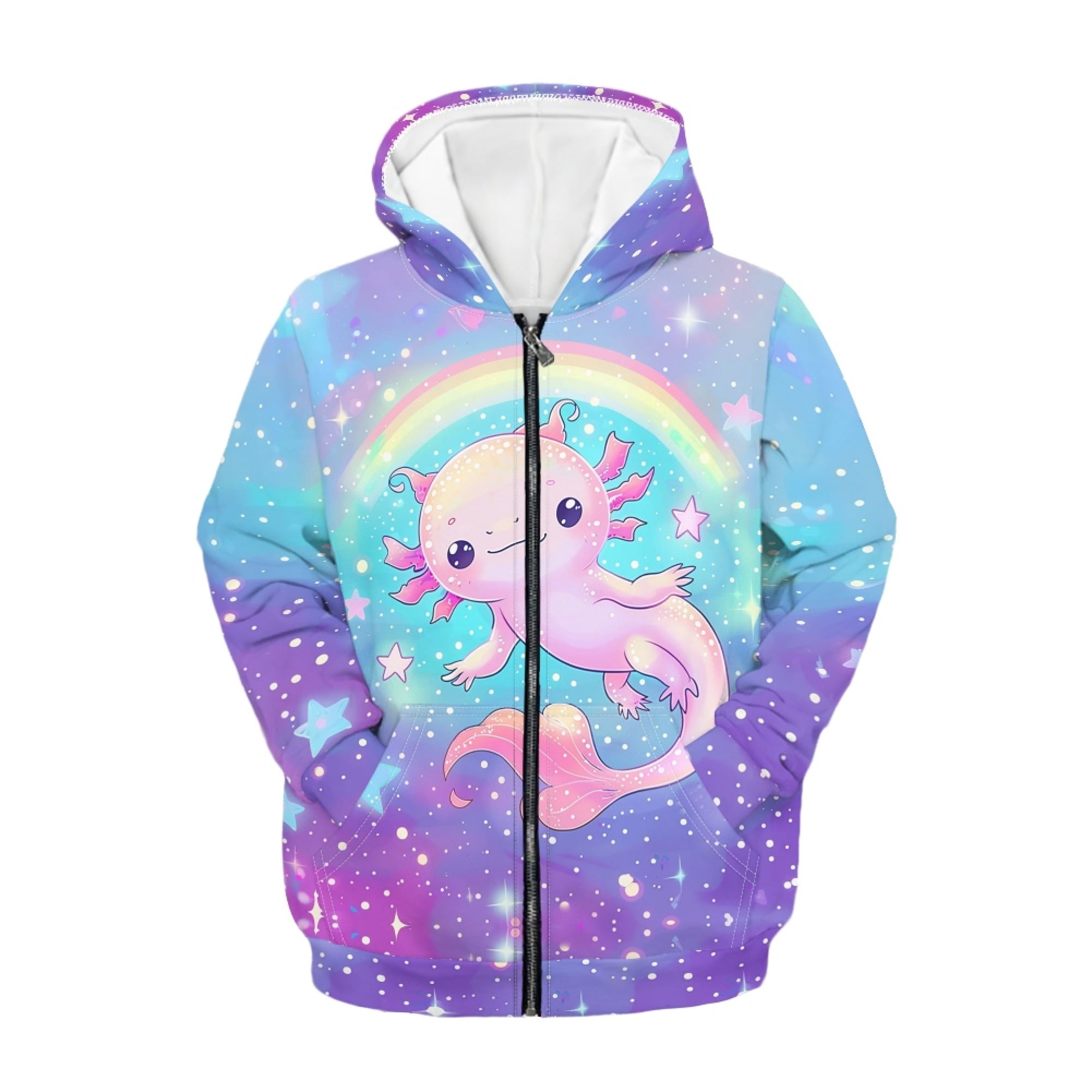 DISNIMO Axolotl Hoodie for Girls Rainbow Hoodie Kids Galaxy Hoodie for Girls 6-7 Hoodies Sweatshirt Boys Hooded Sweatshirts Zip Hoodie Girls Jacket Hoodie Kids Long Sleeve Hoodies Cloth Children