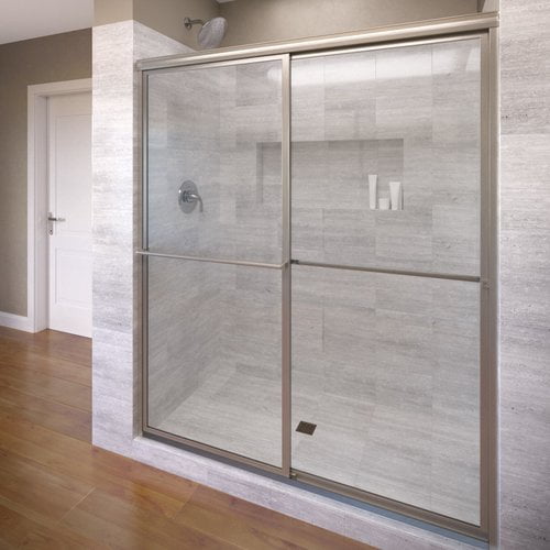 Basco Deluxe 40'' x 68'' Framed Bypass Sliding Shower Door Walmart
