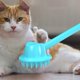 thumbnail image 4 of Cepillos para gatos para gatos de interior Cepillo para hacer cosquillas en las esquinas del autoafeitador de silicona con base desmontable y mango largo,Azul,11 Feliz Sencillez, 4 of 5