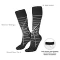 thumbnail image 3 of Daiia Sports Socks A Web With A Spider Printed Novelty Crew Socks for Men Women Knee High Socks Cotton Socks Soft & Breathable Support Unisex Socks, 3 of 9
