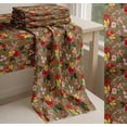 thumbnail image 6 of Soimoi Brown Cotton Poplin Fabric Leaves,Insect & Poppy Watercolor Decor Fabric Printed BTY 42 Inch Wide, 6 of 7