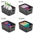thumbnail image 6 of mDesign Small Metal Kitchen Storage Container Bin with Handles, 2 Pack, Black, 6 of 8
