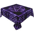 thumbnail image 5 of Wicca Wiccan Pagan Pentagram Waterproof Picnic Party Square Table Cloth Cover Decorations Fabric 60 X 60 Inches Square Tablecloth for 30-46 Inch Home Dining Room Kitchen Decor, 5 of 6