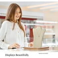 thumbnail image 5 of Novel Box 6 Pack Beige Linen Necklace/Pendant Foldable Display Stands 14.5x9 Inches with Easel Stand, 5 of 7