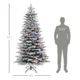 thumbnail image 6 of Christmas Tree, 7.5ft Snow Flocked Artificial Christmas Tree, Green Flocked Christmas Tree,Plastic Artificial Christmas Tree, Household Supplies & Décor Christmas Trees 7.5ft Snow Flocked Artificial, 6 of 11