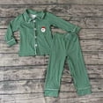 thumbnail image 2 of Venta al por mayor de ropa de dormir para bebé, pijamas de Navidad, ropa, camisa de Papá Noel, pantalones a cuadros verdes, conjunto de Boutique para niños, traje para niños, 2 of 4