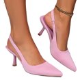 thumbnail image 5 of Joernso Women's Kitten Heel Sandals Sexy Pointed Toe Dress Shoes Closed Toe Heeled Pumps with Ankle Strap for Wedding Party Office, 5 of 7