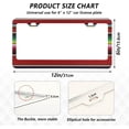 thumbnail image 3 of Coolnut Mexican Serape Blanket Stripes License Plate Frames 2 Pack, Waterproof Aluminum Alloy Car Tag Holder 2 Holes License Plate Covers with Screw Caps Auto Accessories, 3 of 7