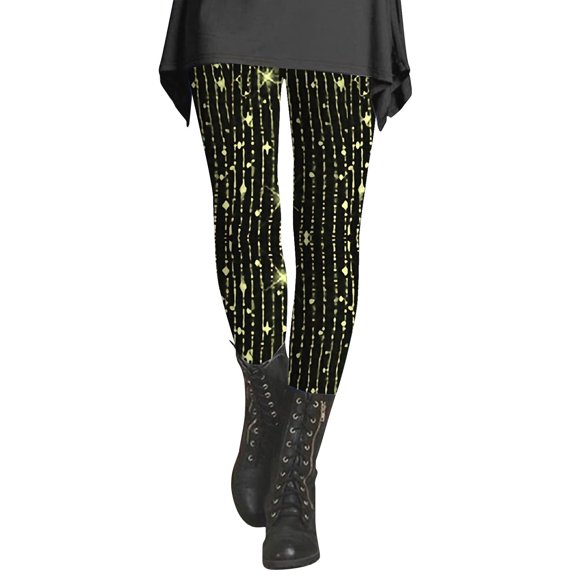 Leggings for Women Sequin Printed Casual Slimming Bottom Pants Workout Soft Pants for Running