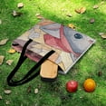 thumbnail image 6 of Cute Cat Carries Red Flag Flowers Outdoor Picnic Blanket, Foldable Waterproof Beach Mat, Portable Beach Blanket for Beach Camping, Hiking, Family Concerts, 6 of 8