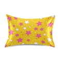thumbnail image 7 of Yayeee Pillowcase Queen Size Set of 2 Satin Wrinkle Resistant Pillow Case, Pink Stars, 7 of 7
