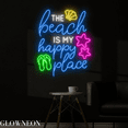 thumbnail image 3 of Glowneon The Beach Is My Happy Place Neon Sign, Summer Beach Led Sign, 3 of 4