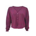 thumbnail image 4 of Fiogavroetic Mode Femme Couleur Unie Cardigan Tricoté à Manches Longues Décontracté, 4 of 5