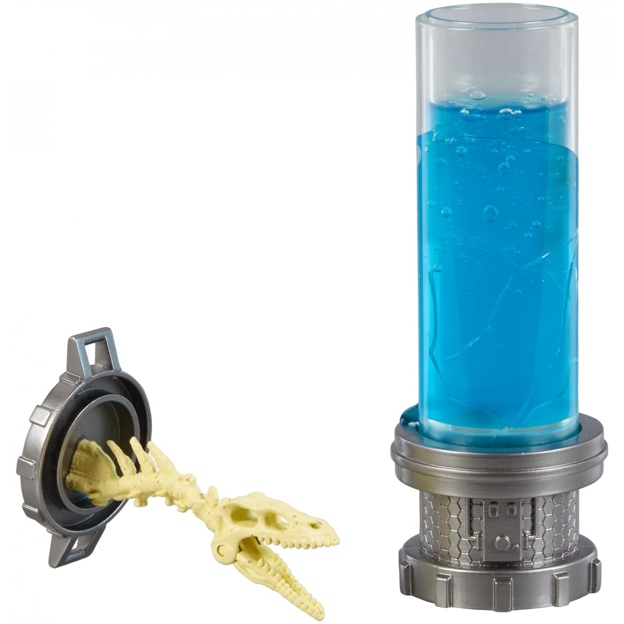 Jurassic World Slime Dino DNA Lab Kit, Velociraptor Action Figure Set with 2 oz Blue Slime
