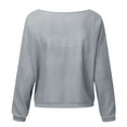 thumbnail image 4 of Mohiass Boat Neck Batwing Sleeves Dolman Knitted Sweaters and Pullovers Tops for Women Gray 3XL, 4 of 8