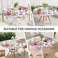 thumbnail image 7 of Pioneer Flower Floral Print Pattern Round Fitted Tablecloth with Elastic Edge,Dining Table Cover Waterproof,Outdoor Round Tablecloth for Camping,Dining,Indoor and Outdoor, 7 of 7