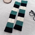 thumbnail image 4 of Biekopu Women's Retro Leg Warmers, Stripe Print Knitted Ribbed Over Knee Footless Socks Boot Socks, 4 of 4