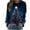 Blue, variant on Christmas Sweatshirts For Women Vintage Animal Graphic Ugly Sweaters Tops Western Long Sleeve R-neck Pullover with Christmas Tree Print for Seasonal Fun,Black,L