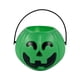 thumbnail image 2 of Tarro De Calabaza Cubo de dulces de Halloween con asa, cubo de plástico verde para decoraciones de fiesta infantil, 1 unidad JASKFLY, 2 of 6