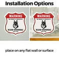 thumbnail image 3 of Warning This Property is Protected by Belgian Groenendael (2 Pack) 6 inch X 6 inch Shield Shaped Heavy Duty 3.2 mil Vinyl Decals Weather Resistant Made in the USA, 3 of 5