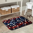 thumbnail image 7 of Rateoe Red Blue White Stars Pattern Flannel Door Mat Indoor Outdoor Entrance, Waterproof All-Weather Doormat,Fade Resistant, Low Profile Entryway Mat 16x24in, 7 of 7
