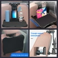 thumbnail image 5 of Protoiya Car Backseat Tray Table Foldable Seat Back Laptop Desk Stable Auto Back Seat Organizer Vehicle Eating Food Tray with Swivel Phone Holder Passenger Travel Tray Reusable for Travel, 5 of 8