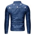 thumbnail image 4 of Chaqueta de manga larga de color sólido con botones casuales para hombres de moda Abrigo de blusa de mezclilla Pompotops oipoqjl13257, 4 of 4