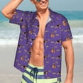 thumbnail image 3 of Wukai German Shepherd Dog Men's Hawaiian Shirt Short Sleeve Casual Button Down Summer Beach Aloha Shirt Tropical Print Holiday Party, 3 of 8