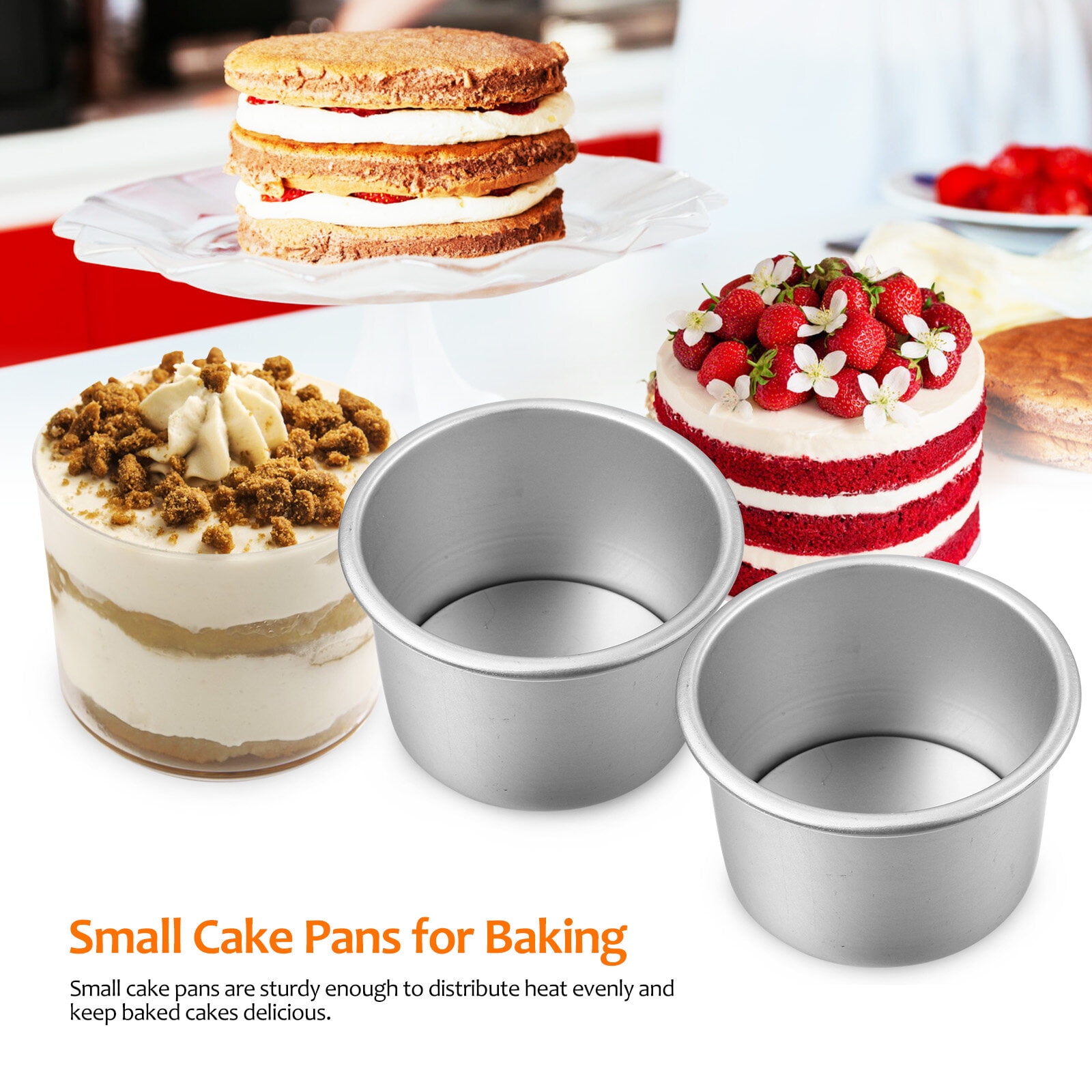 Wedding Cake Tins 4 Tier Round Extra Deep Multilayer Baking Pans Cooking  Kitchen for sale online