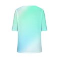 thumbnail image 4 of Tumotour Summer Tops For Women Short Sleeve V Neck Tunic Shirts Casual Gradient Color Loose Fashion Trendy Lightweight Soft Casual Summer Outfits Clothes 2025, 4 of 4