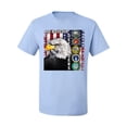 thumbnail image 2 of Wild Bobby, American Flag Godbless our Defenders Branches of Military, Men Graphic Tees, Light Blue, Small, 2 of 3