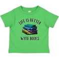 thumbnail image 3 of Inktastic Life's Better with Books Boys or Girls Toddler T-Shirt, 3 of 5