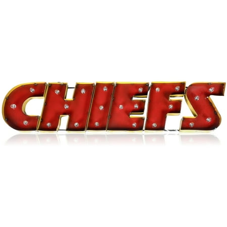 Imperial Kansas City Chiefs 10 x 45 Lighted Recycled Metal Sign