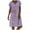 Purple, variant on IROINNID Sundress For Women Plus Size Embroidered s Casual Short Dress Short Sleeve V-Neck Strapless Graphic Prints Drop Waist Dress
